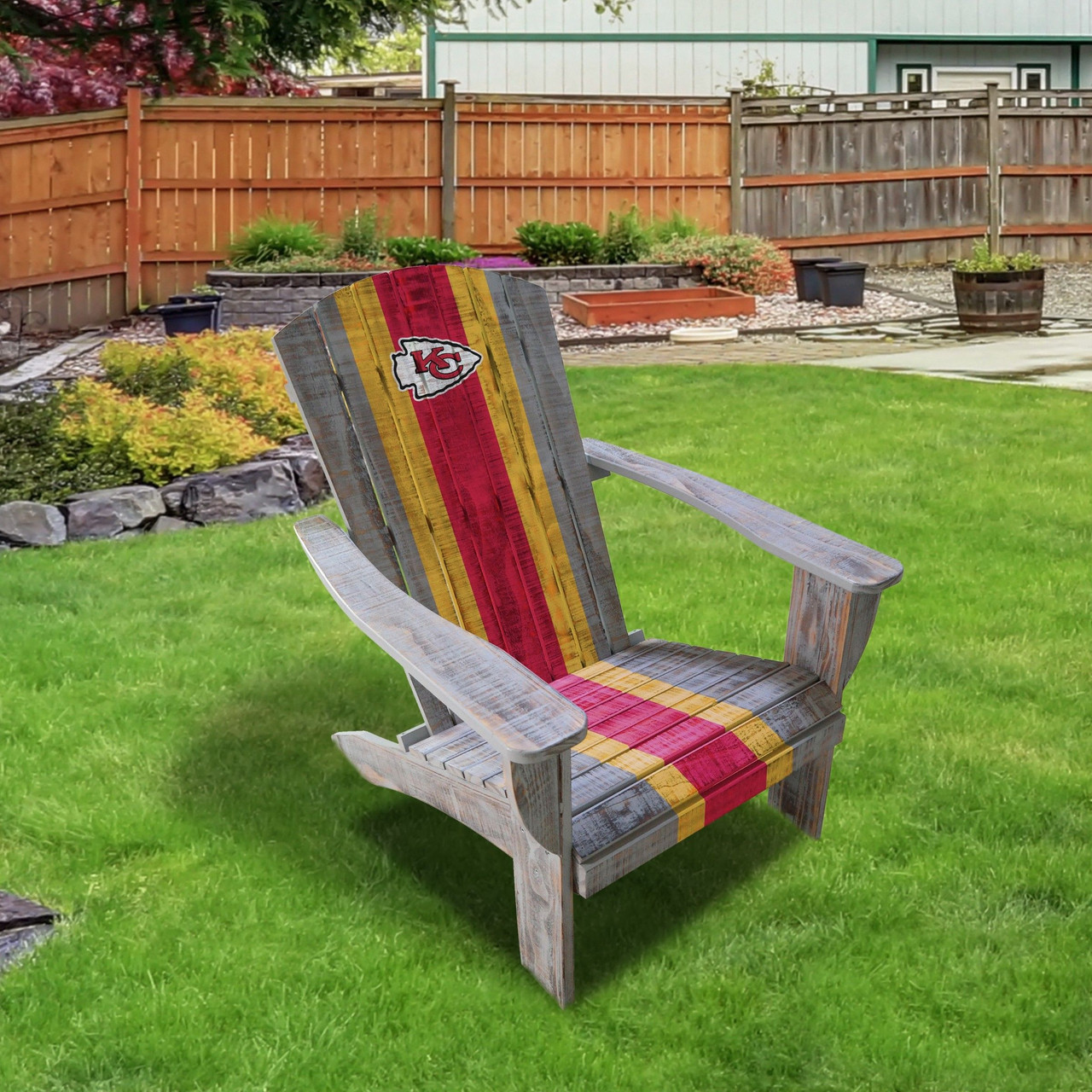  Kansas, City, Chiefs, Wood, Adirondack, Chair, NFL, Imperial, KC, 720801110066
