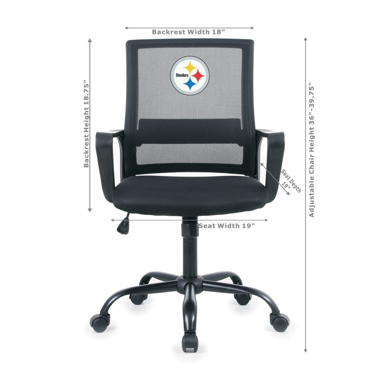 PIT, Pittsburgh, Steelers, Office, Task, Chair, 497-1004, Imperial, NFL, 720801911106