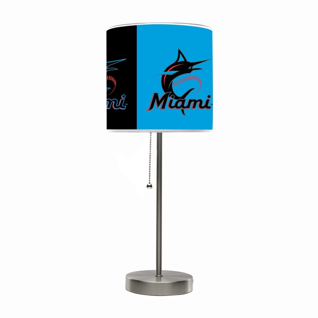 MIA, FL, Marlins, Chrome,19", Lamp, USB, Desk, Table, MLB, Imperial, 720801312262