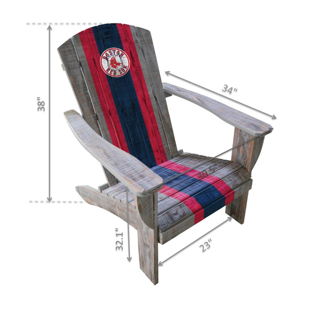 BOS, Boston, Red Sox, 611-6003, Folding, Wood, Adirondack, Chair, Imperial, MLB, 720801116037