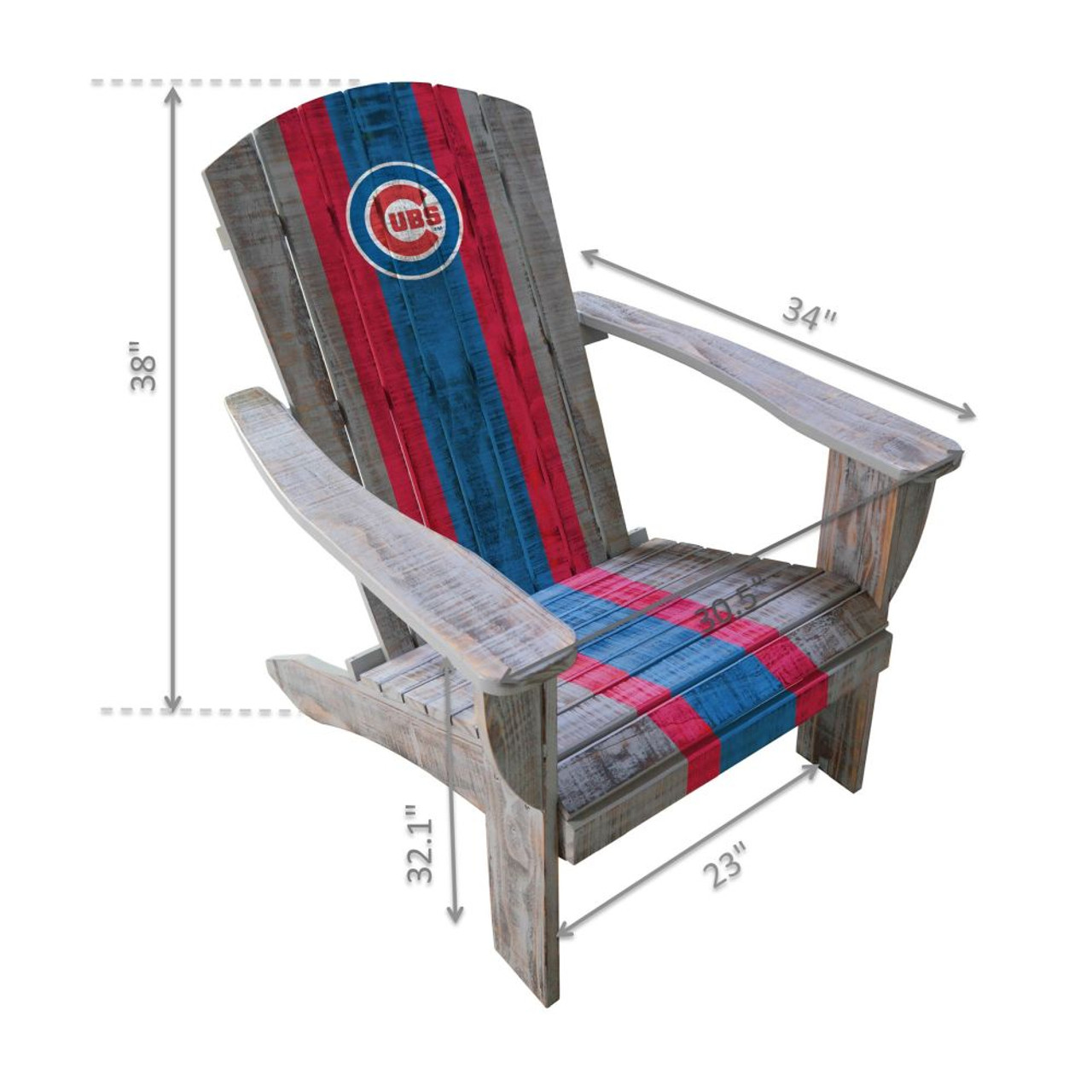 CHI, Chicago, Cubs, 611-6005, Folding, Wood, Adirondack, Chair, Imperial, MLB, 720801116051