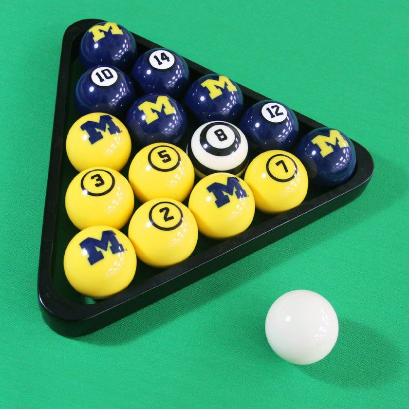 Michigan, Wolverines, Billiard, Balls, with, Numbers, 626-3009, NCAA, Imperial, 720801132969
