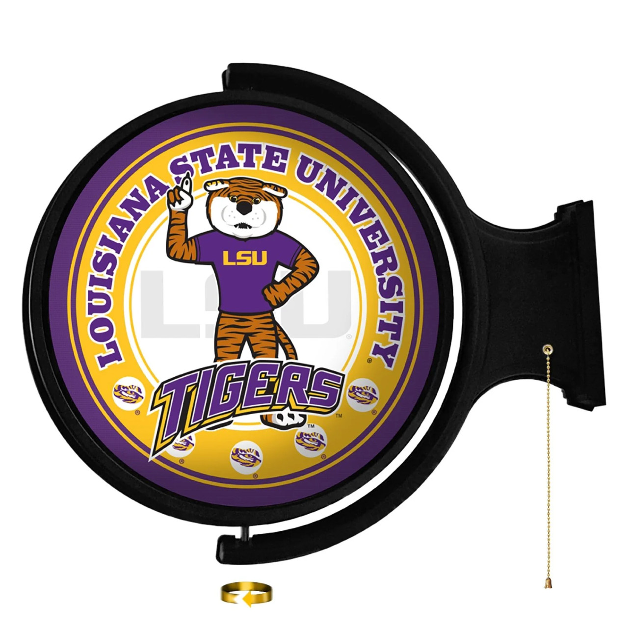 LSU, Louisiania, State, St, Tigers, Mascot, Logo, Rotating, Lighted, Wall,  Sign, The-Fan Brand, NCAA, NCLSUT-115-02, 666703467269
