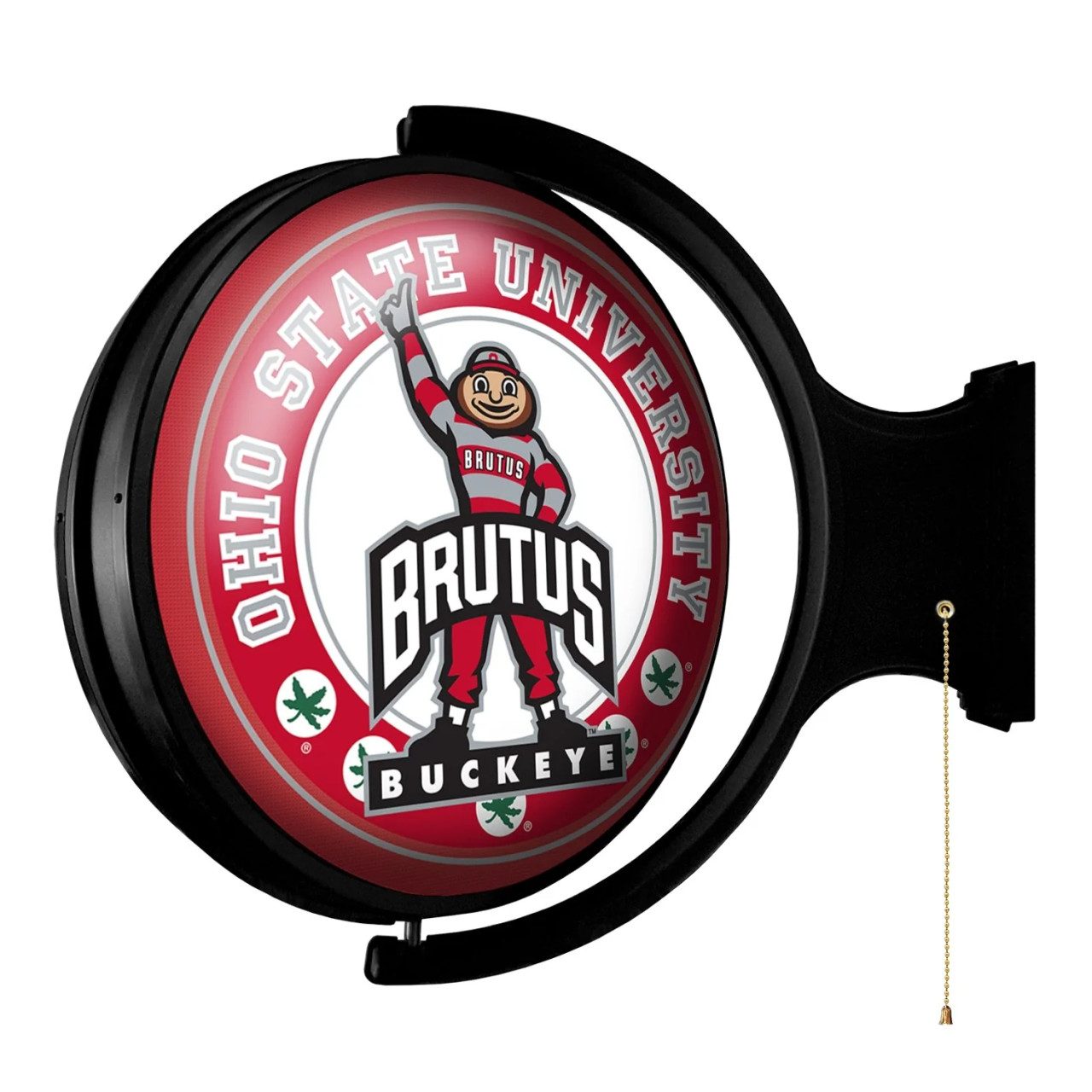 Ohio State Buckeyes Mascot Logo Rotating Lighted Wall Sign