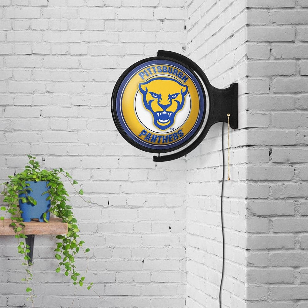 PITT, PIT, Pittsburgh, Panthers, Mascot, Logo, Rotating, Lighted, Wall,  Sign, The-Fan Brand, NCAA, NCPITT-115-02, 689481024707