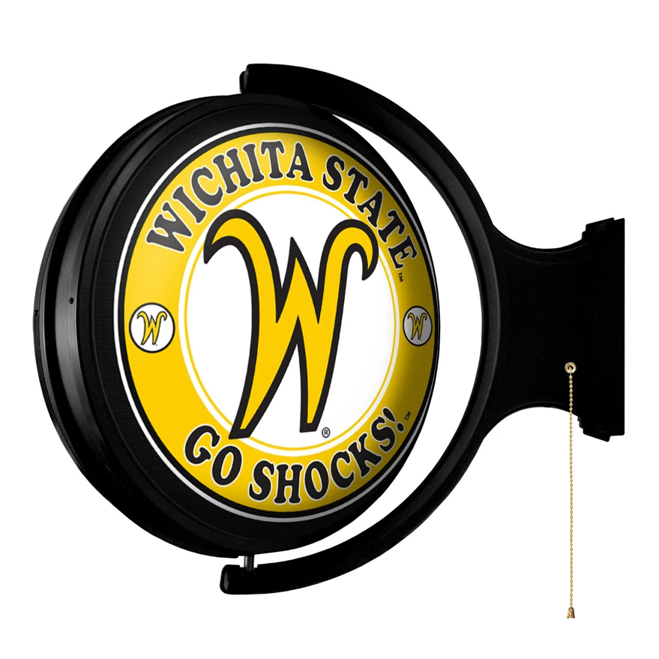 WIC, Wichita, State, St, Shockers, Shock, Mascot, Logo, Rotating, Lighted, Wall,  Sign, The-Fan Brand, NCAA, NCWHST-115-02, 686082106276