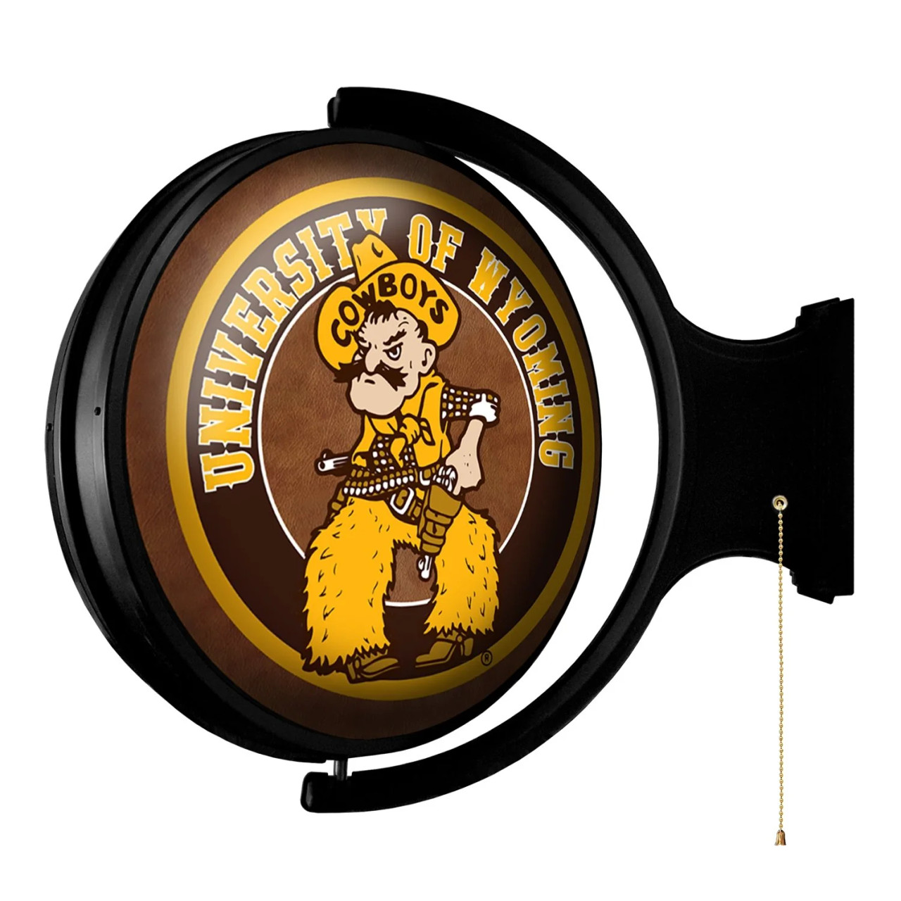 WY, Wyoming, Cowboys, Boys, Mascot, Logo, Rotating, Lighted, Wall,  Sign, The-Fan Brand, NCAA, NCWYOM-115-02, 666703469515