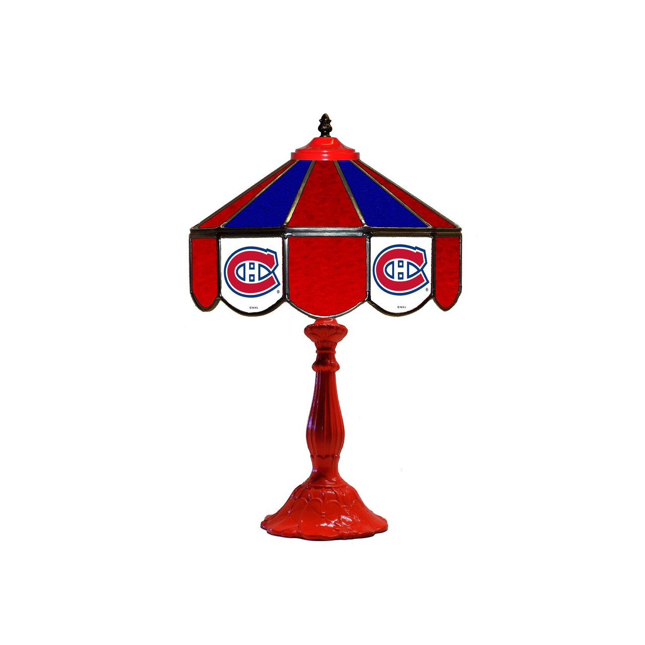 Montreal, Mon, Canadiens, Canadians, 21", Glass, Table, Lamp, 459-4009, NHL, Imperial, 720801041094