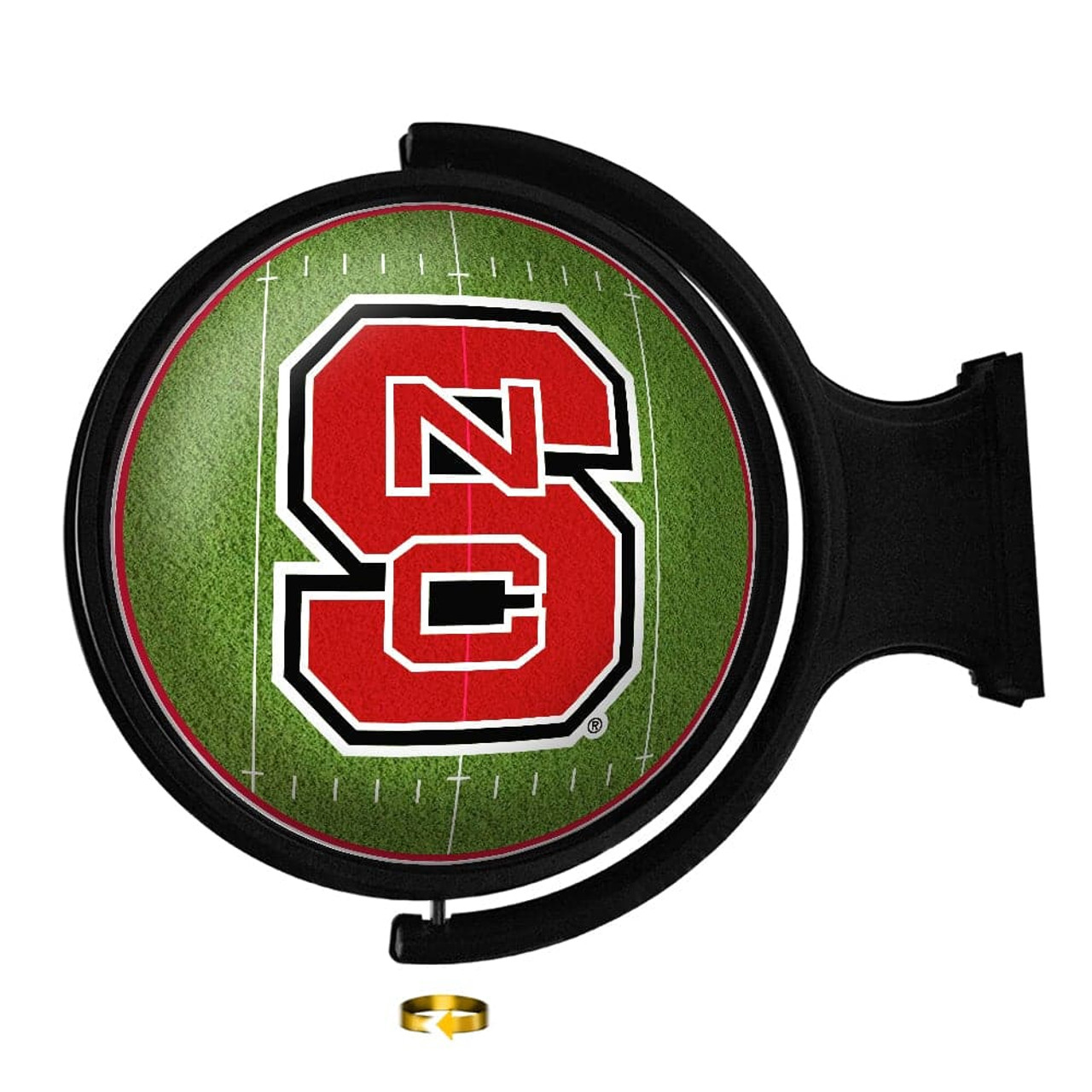 NC, North Carolina, Wolfpack, Pack, On the 50, Football, Rotating, Spinning, Lighted, Wall, Sign, The Fan Brand, NCAA, NCNCST-115-22, 689481027722
