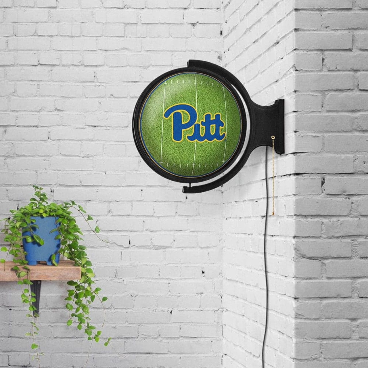PITT, PIT, Pittsburgh, Panthers, On the 50, Football, Rotating, Spinning, Lighted, Wall, Sign, The Fan Brand, NCAA, NCPITT-115-22, 689481028057
