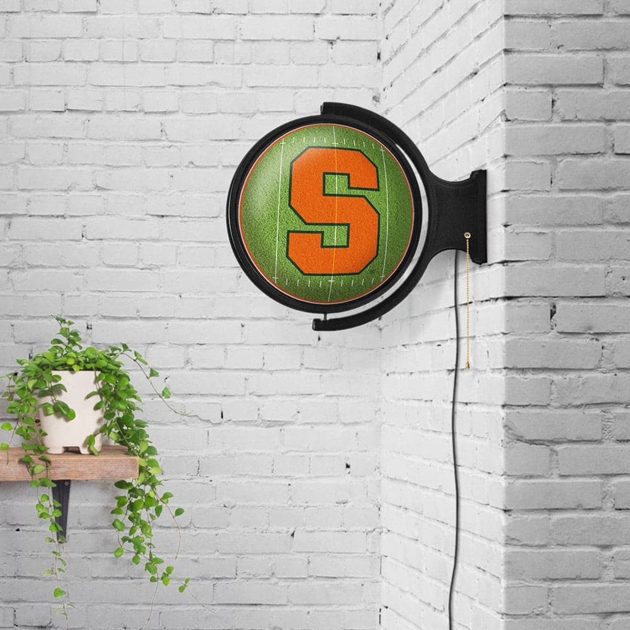 SYR, Syracuse, Orange, On the 50, Football, Rotating, Spinning, Lighted, Wall, Sign, The Fan Brand, NCAA, NCSYRC-115-22, 689481028224