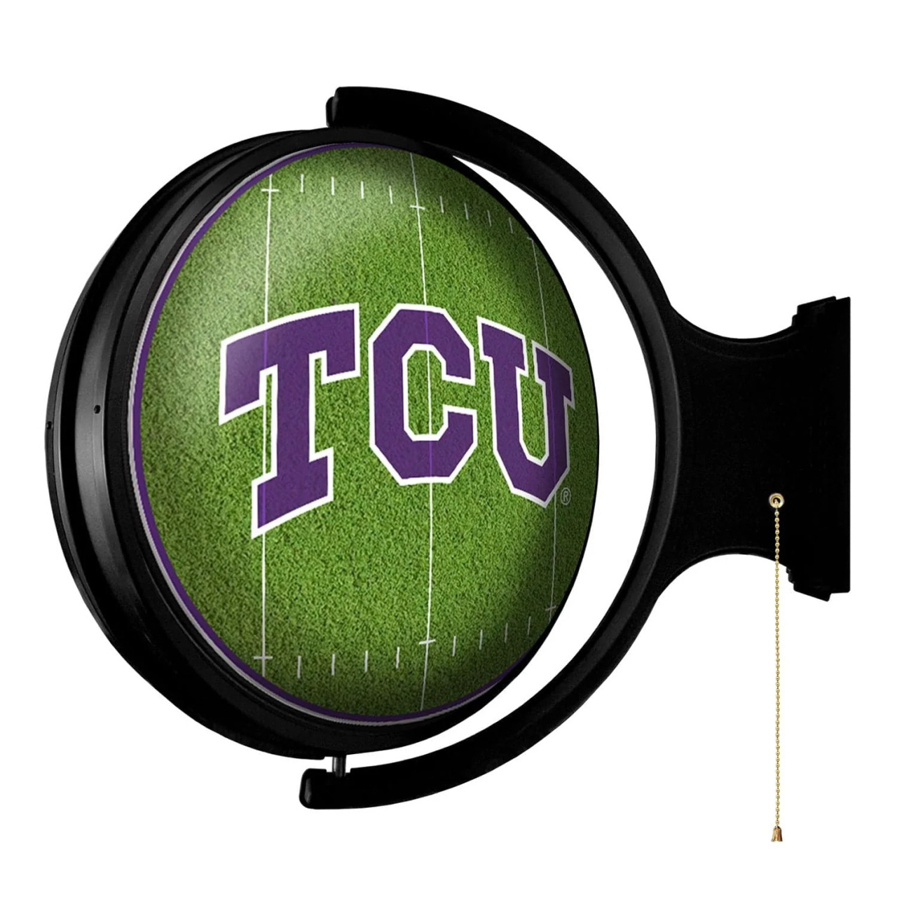 TCU, Texas Christian University, Horned, Frogs, On the 50, Football, Rotating, Spinning, Lighted, Wall, Sign, The Fan Brand, NCAA, NCTCUH-115-22, 689481028262