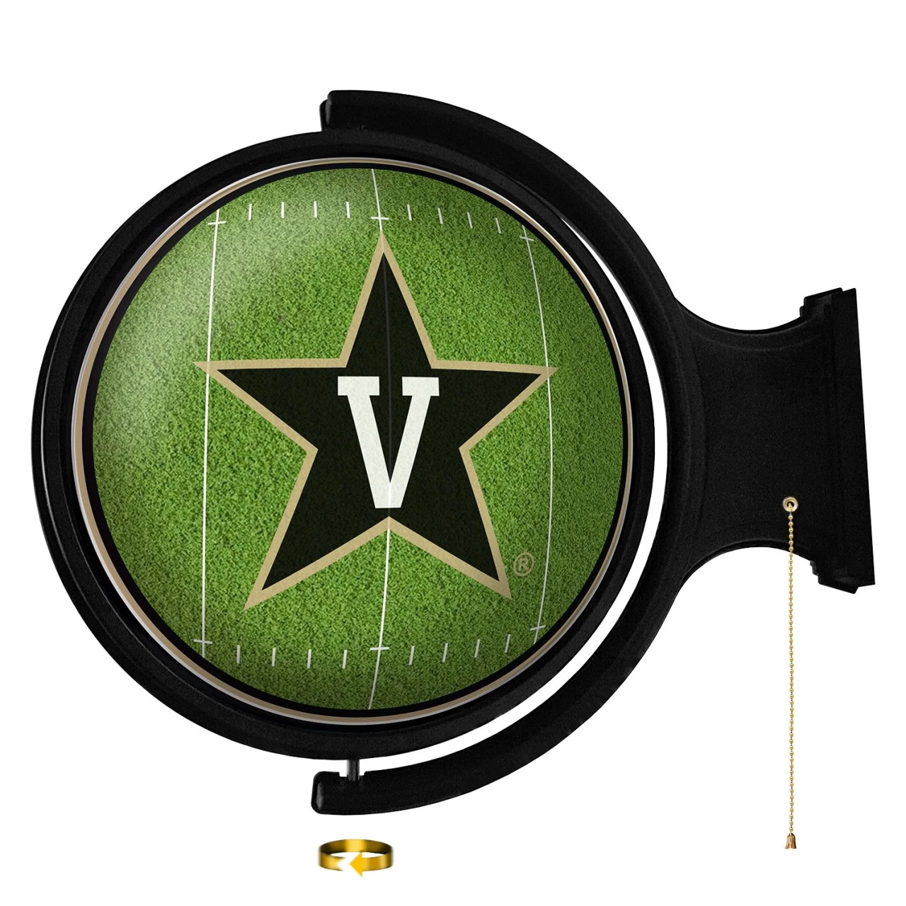 Vanderbilt, VAN, Vandy, Commodores, On the 50, Football, Rotating, Spinning, Lighted, Wall, Sign, The Fan Brand, NCAA, NCVAND-115-22, 689481023779