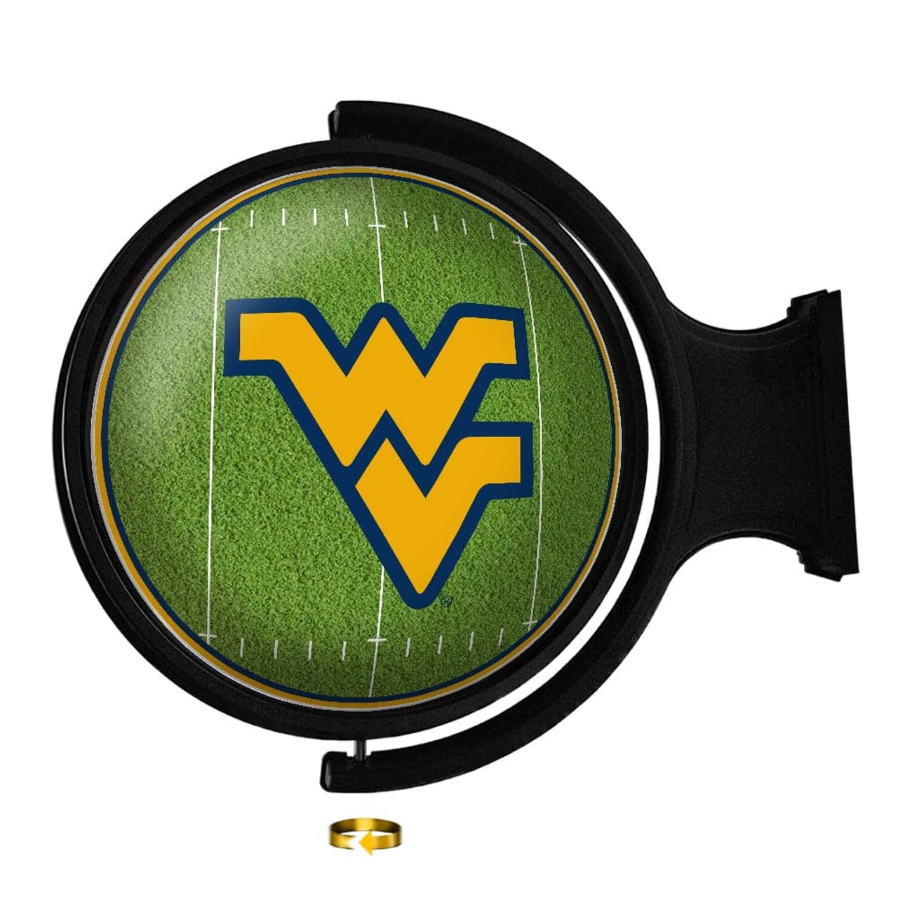 WV, West, Virginia, Mountaineers, On the 50, Football, Rotating, Spinning, Lighted, Wall, Sign, The Fan Brand, NCAA, NCWVIR-115-22, 689481028828