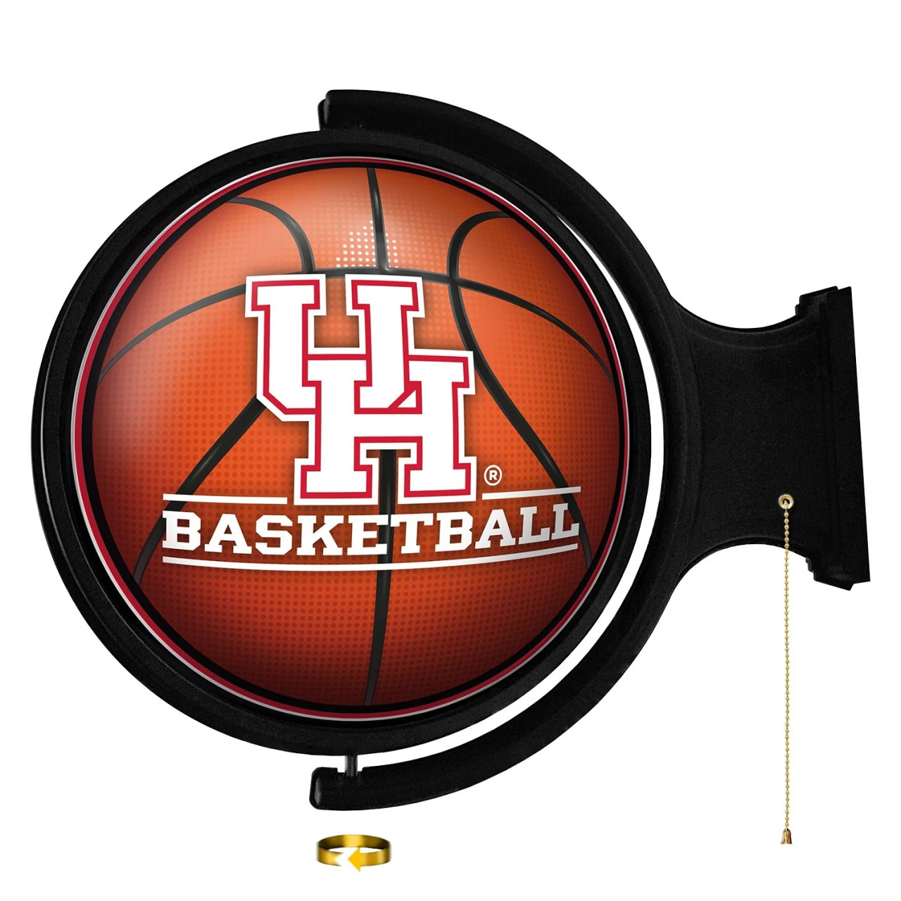 Houston, Cougars, BB, Basketball, Spinning, Rotating Lighted, Wall, Sign, NCAA, The Fan Brand, NCHOUS-115-11, 688187937946