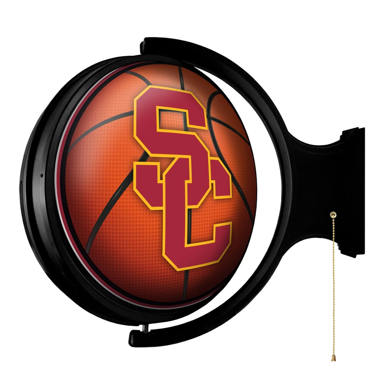 USC, University, Southern California, Trojans, BB, Basketball, Spinning, Rotating Lighted, Wall, Sign, NCAA, The Fan Brand, NCUSCT-115-11, 688187935447