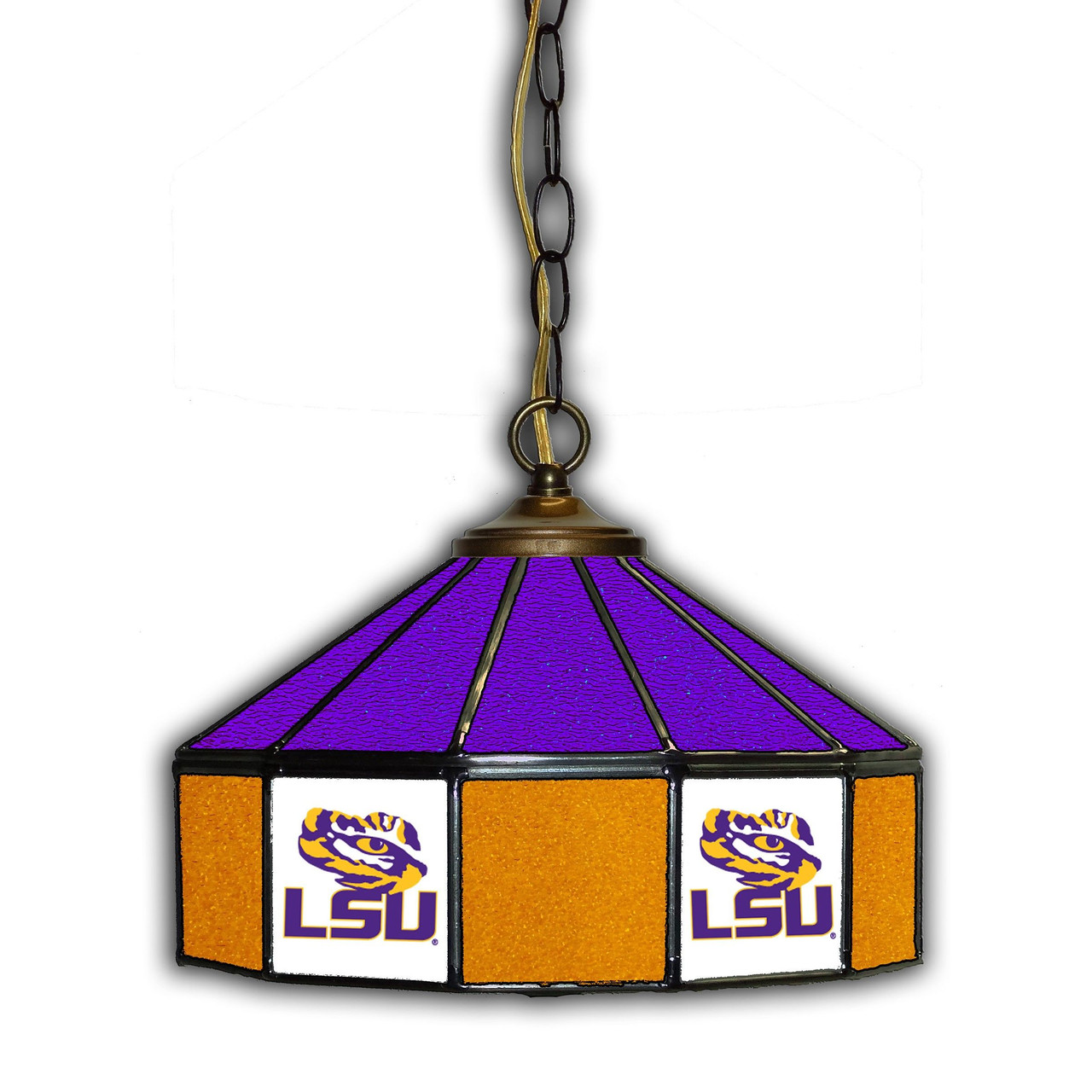 LSU, Louisiana, State, St, Tigers, 14-In, Stained, Glass, Pub, Light, 333-3005, 720801333052, Imperial