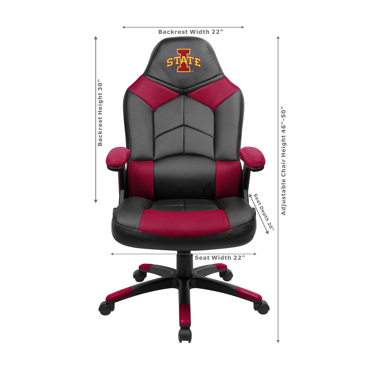  Iowa, State, Cyclones, Oversized, Gaming, Chair, 334-3024, Imperial, 720801904641
