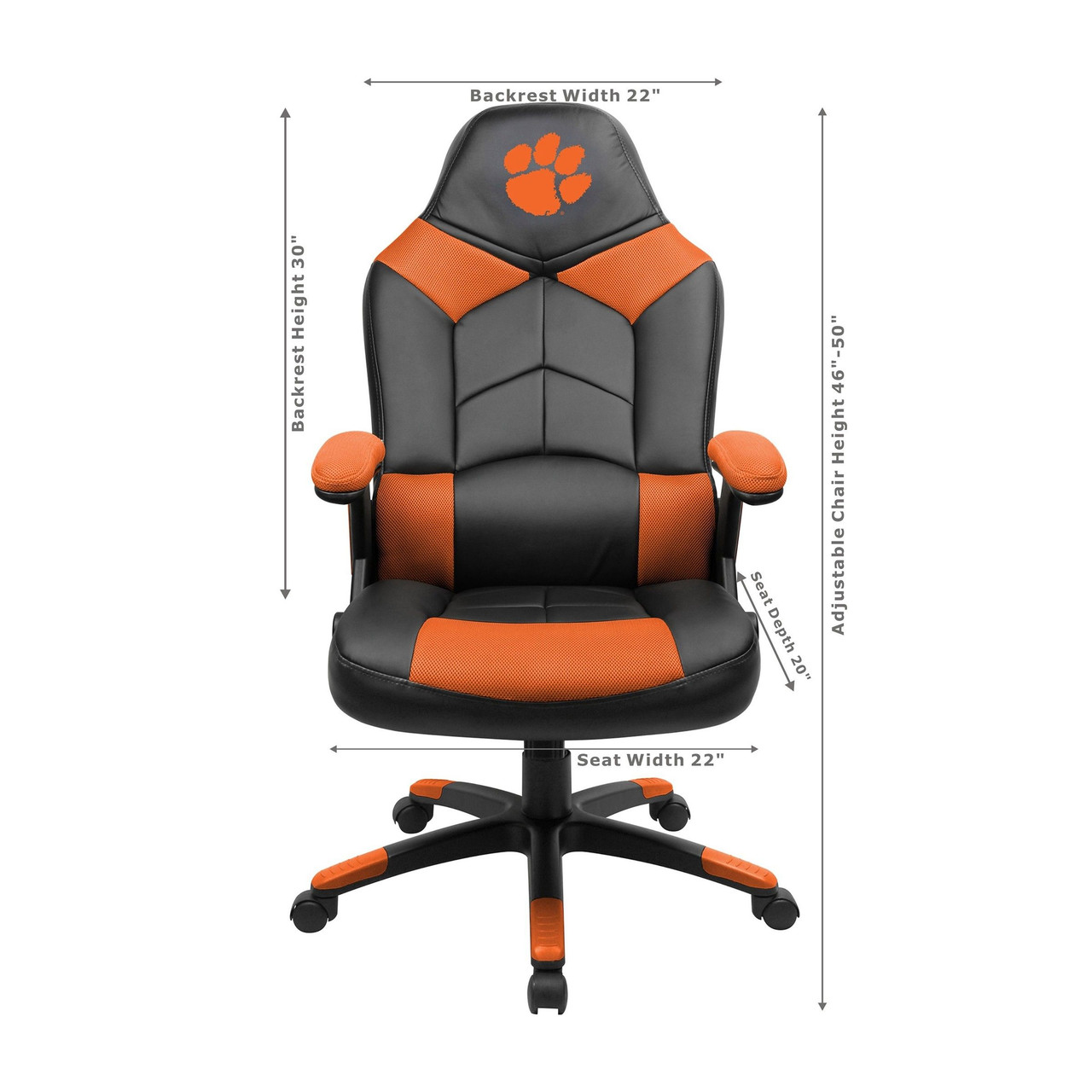 Clemson, Tigers, Oversized, Gaming, Chair, 334-3043, Imperial, 720801343433
