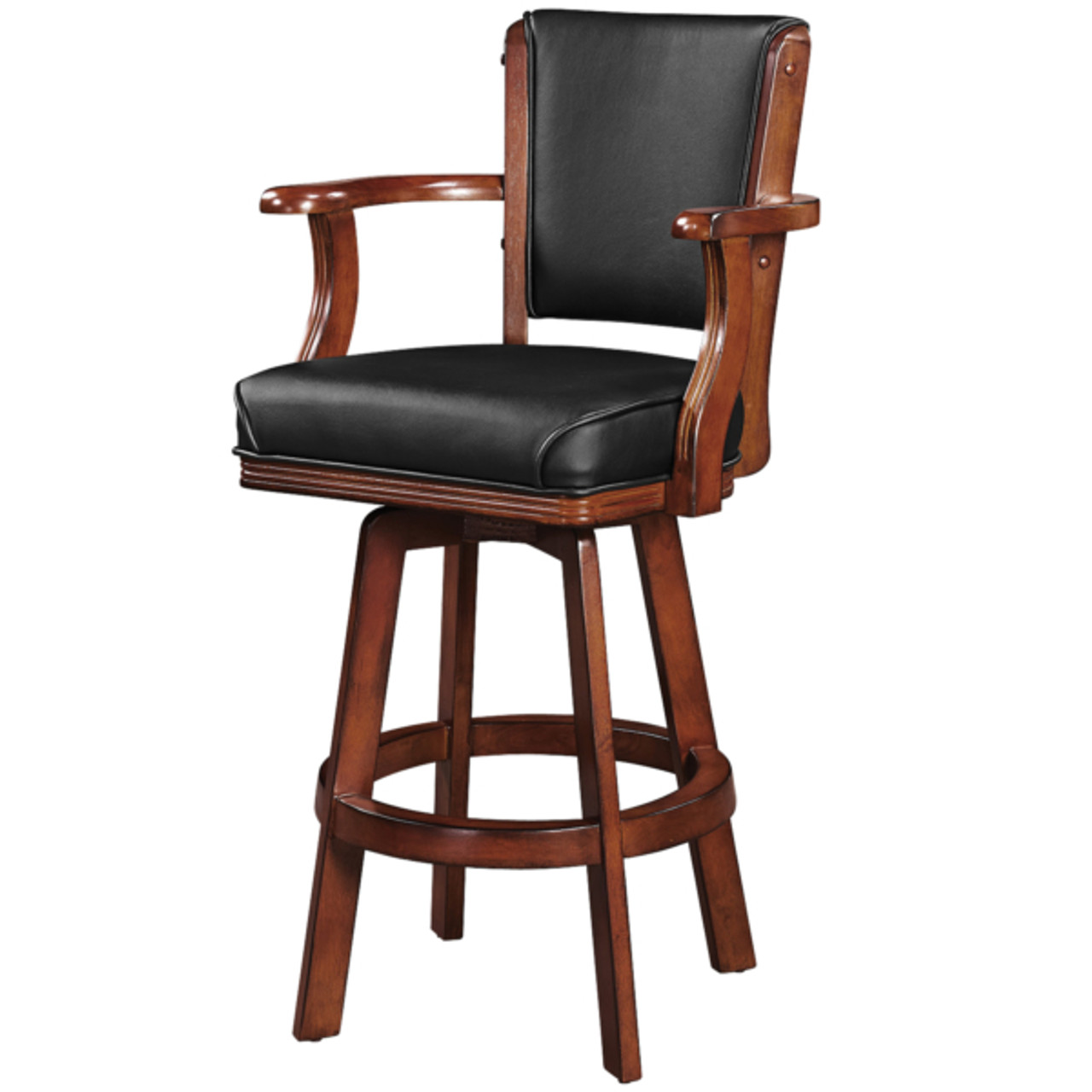 Backed, Swivel, Barstool, With, Arm, Rest, BSTL2, Ram, Game, Room, 826715006324, 826715002609, 826715000179, 826715000490, 826715002616, 826715006355, Antique, White, Chestnut, Slate, English, Tudor, Black, Cappuccino, BSTL2 AW, BSTL2 ET, BSTL2 SL, BSTL2 BLK, BSTL2 CN, BSTL2 CAP