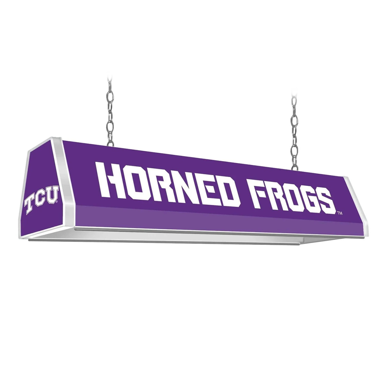 TCU, Texas Christian University, Horned, Frogs, Standard, Billiard, Pool, Table Light, Purple, Logo, NCTCUH-310-01, The Fan-Brand, 687181910719
