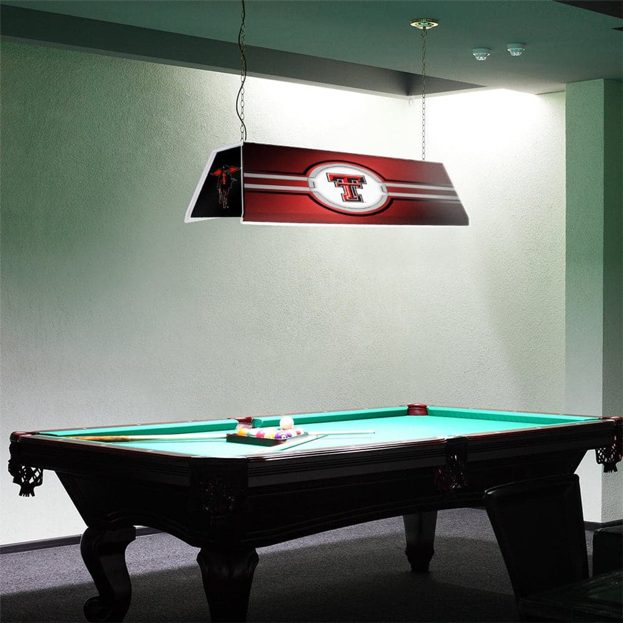 Texas, TX, TEX, TECH, TT, Red Raiders,  Edge Glow, Billiard, Pool, Table, Light, The Fan Brand, NCTTRR-320-01, 666703460789