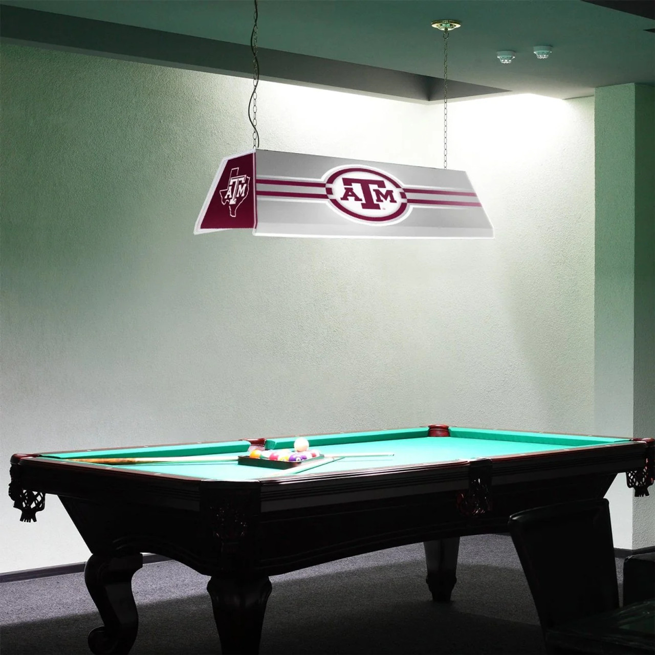 Texas A&M Aggies: Edge Glow Maroon Pool Table Light