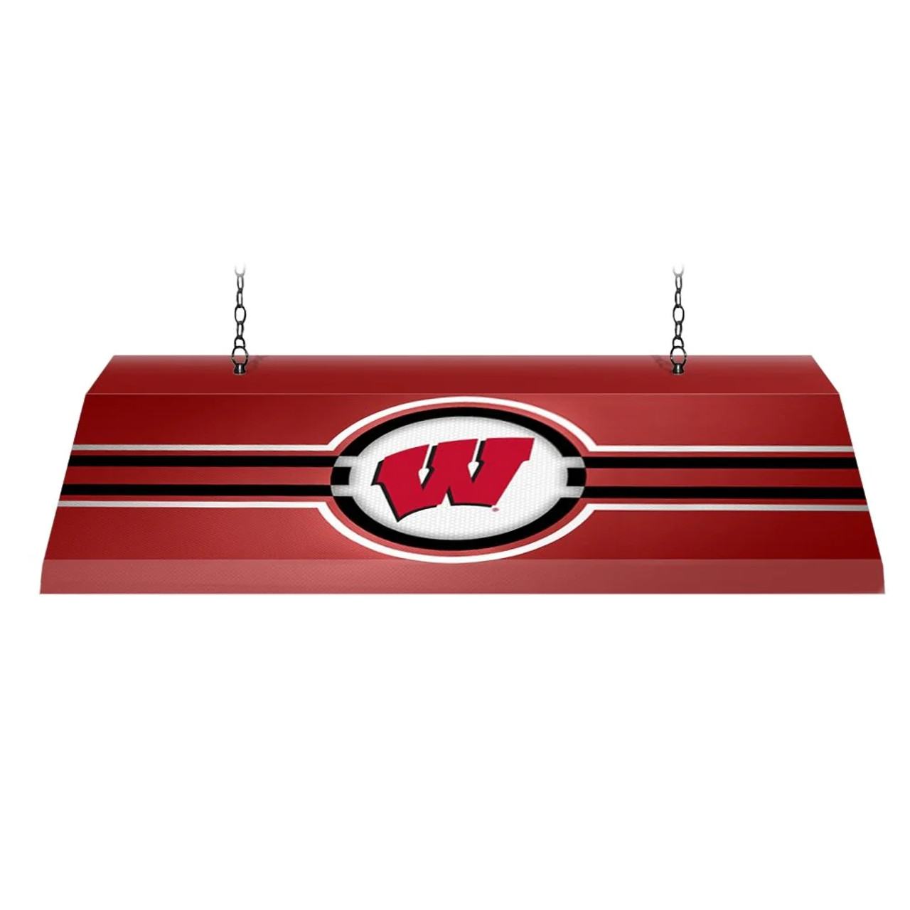 WI, Wisconsin, Badgers, Edge Glow, Red, Billiard, Pool, Table, Light, The Fan Brand, NCWISB-320-01A, NCWISB-320-01B, 697842104777