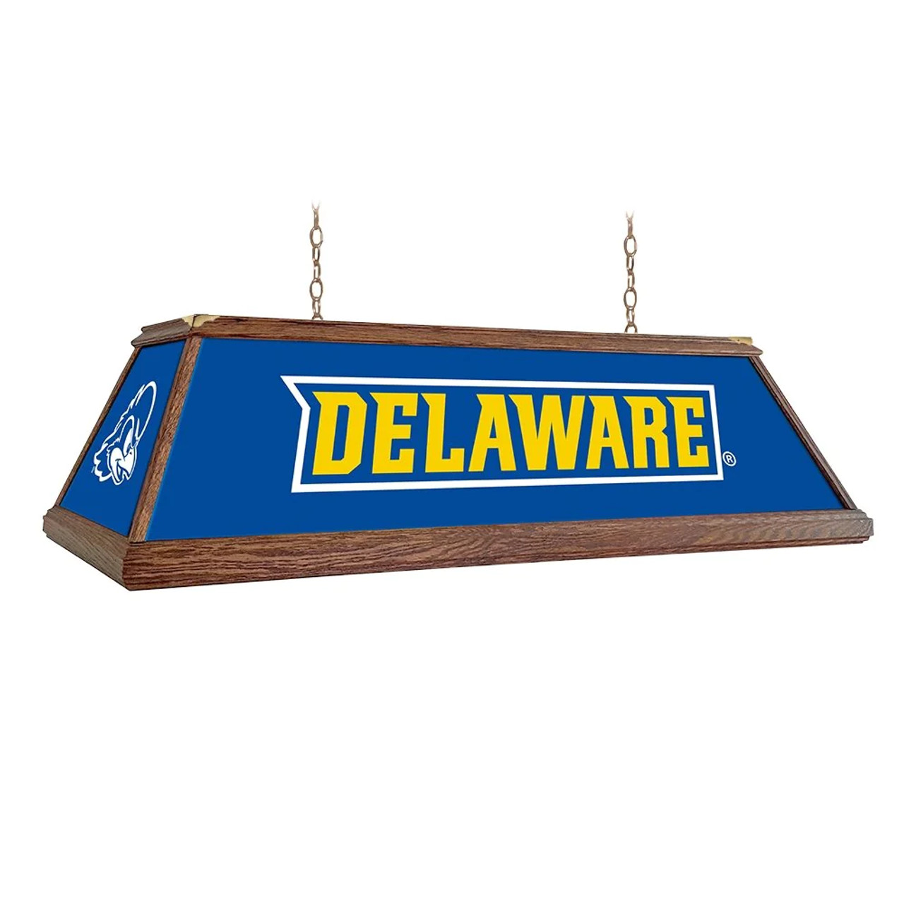 Delaware, Blue, Hens, Premium, Wood, Billiard, Pool, Table, Light, Lamp, NCDELA-330-01A, NCDELA-330-01B, The Fan-Brand, 697842107310