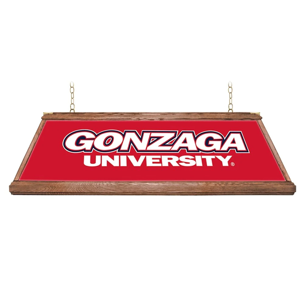 Gonzaga Bulldogs: Premium Wood Red Pool Table Light