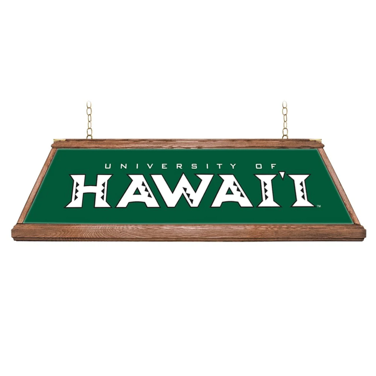 Hawaii Warriors: Premium Wood Pool Table Light