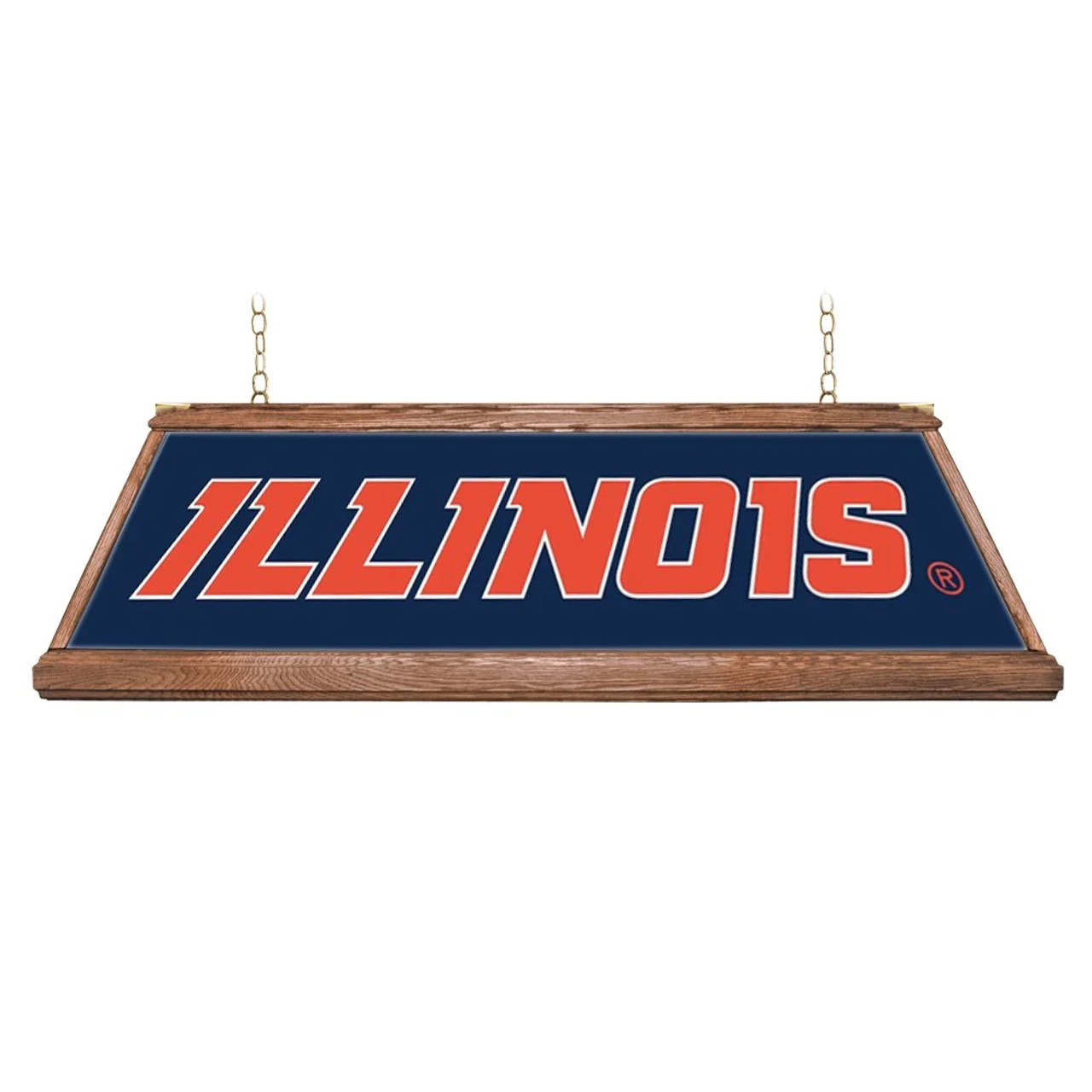 Illinois, Fighting, Illini, Premium, Wood, Billiard, Pool, Table, Light, Lamp, NCILLI-330-01A, NCILLI-330-01B, NCILLI-330-01C, The Fan-Brand, 687747754283