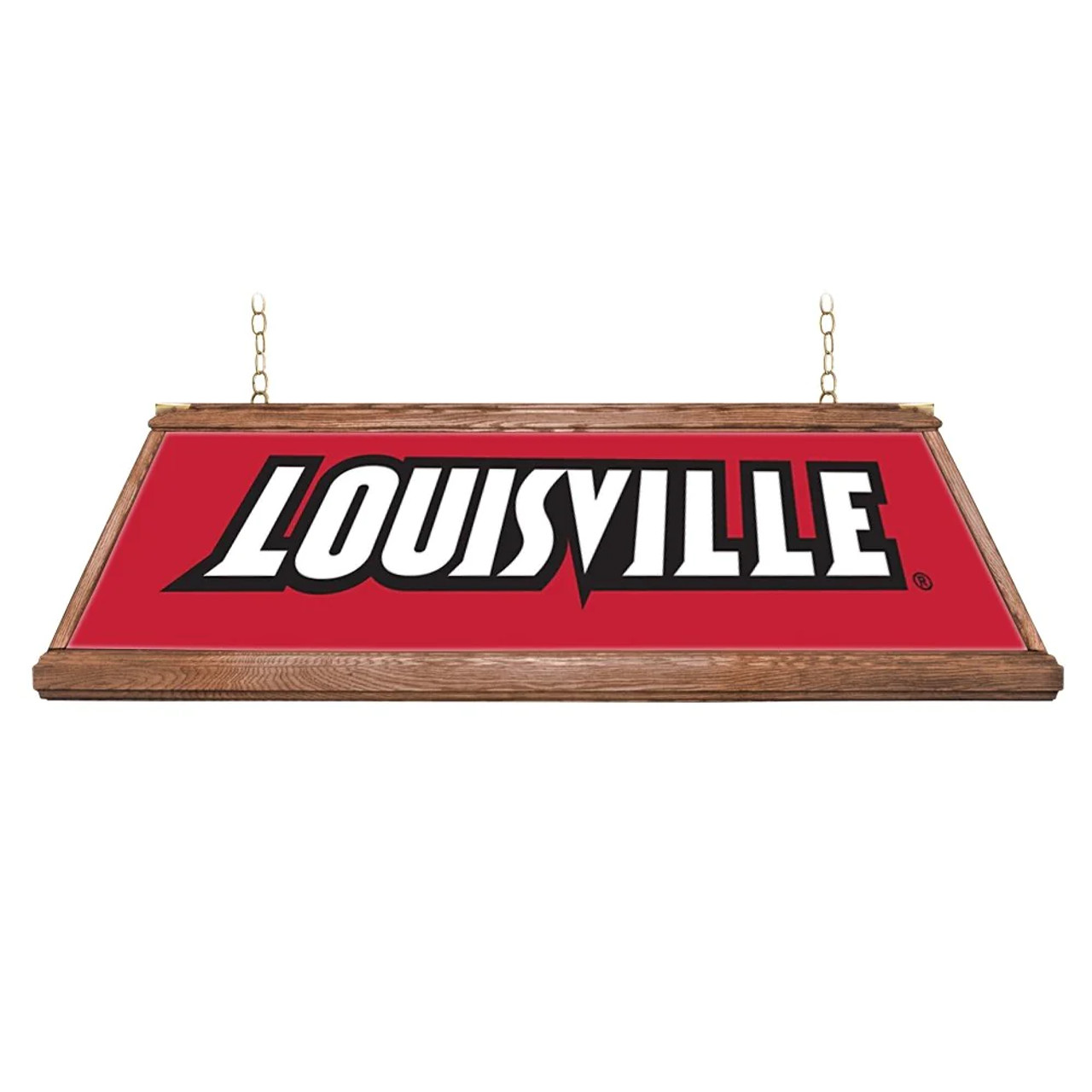 Louisville, Cardinals, Premium, Wood, Billiard, Pool, Table, Light, Lamp, NCLOUS-330-01A, NCLOUS-330-01B, The Fan-Brand, 687747755853