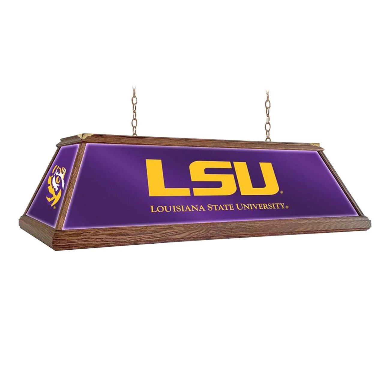 LSU, Louisiana, State, St, Tigers, Premium, Wood, Billiard, Pool, Table, Light, Lamp, NCLSUT-330-01, The Fan-Brand, 666703467375