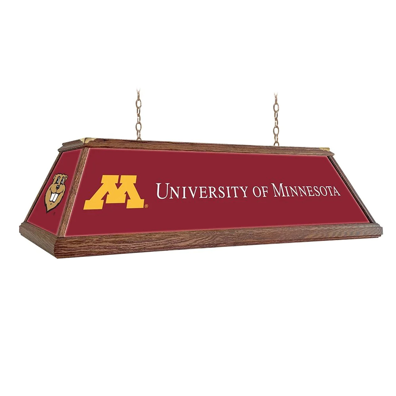 MN, MIN, Minnesota, Golden, Gophers, Premium, Wood, Billiard, Pool, Table, Light, Lamp, NCMINN-330-01A, NCMINN-330-01B, The Fan-Brand, 686082111539