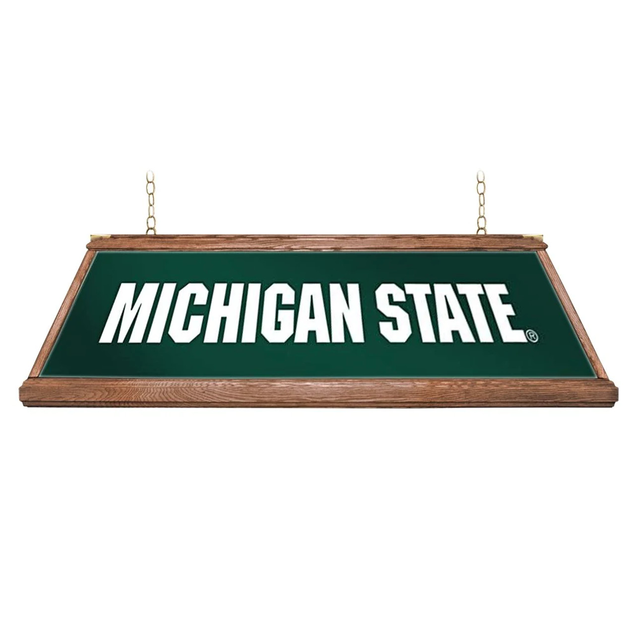 Michigan State Spartans: Block S - Premium Wood Pool Table Light