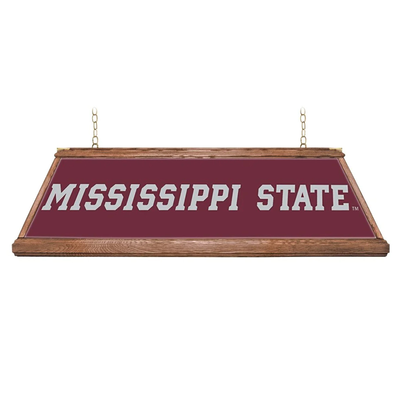 Mississippi State Bulldogs: Premium Wood Maroon Pool Table Light