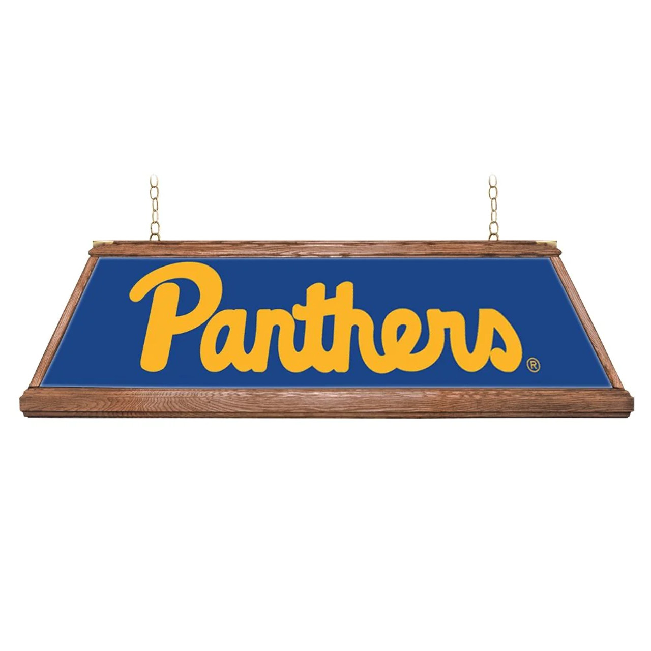 Pitt Panthers: Premium Wood Blue Pool Table Light