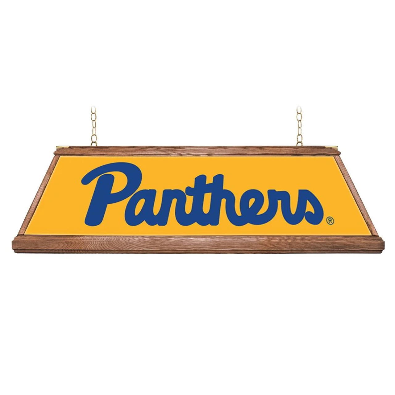 Pitt Panthers: Premium Wood Gold Pool Table Light