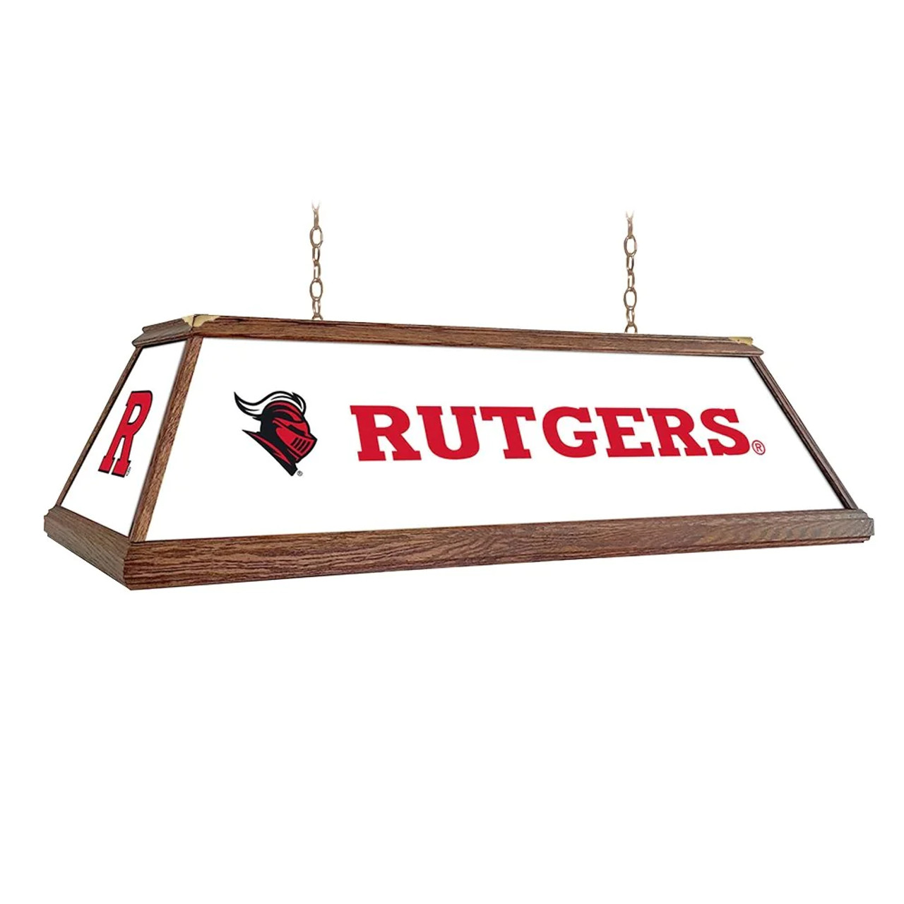 Rutgers, Scarlet, Knights, Premium, Wood, Billiard, Pool, Table, Light, Lamp, NCRTGR-330-01A, NCRTGR-330-01B, The Fan-Brand, 689481023328