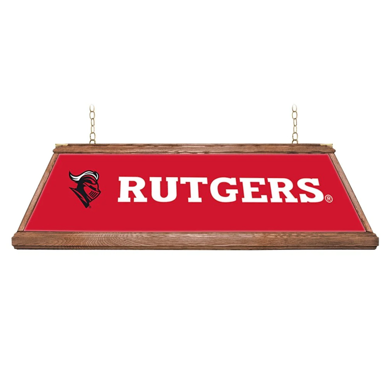 Rutgers Scarlet Knights: Premium Wood Scarlet Pool Table Light