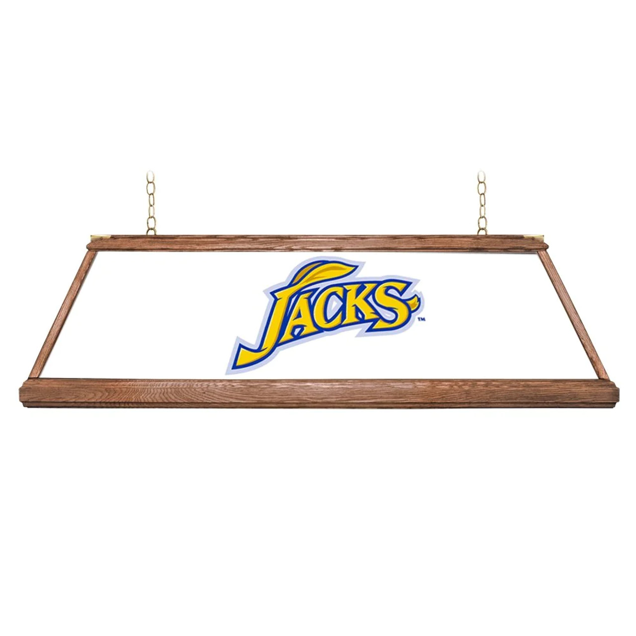 South Dakota State Jackrabbits: Premium Wood White Pool Table Light
