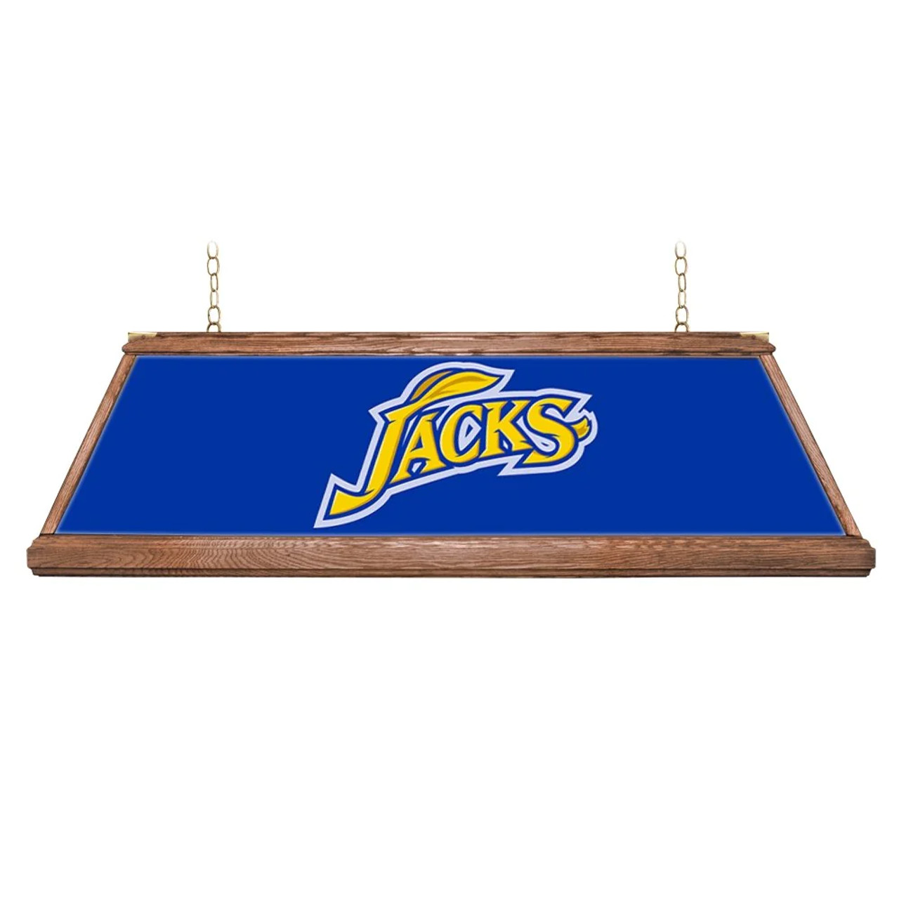 South Dakota State Jackrabbits: Premium Wood Blue Pool Table Light