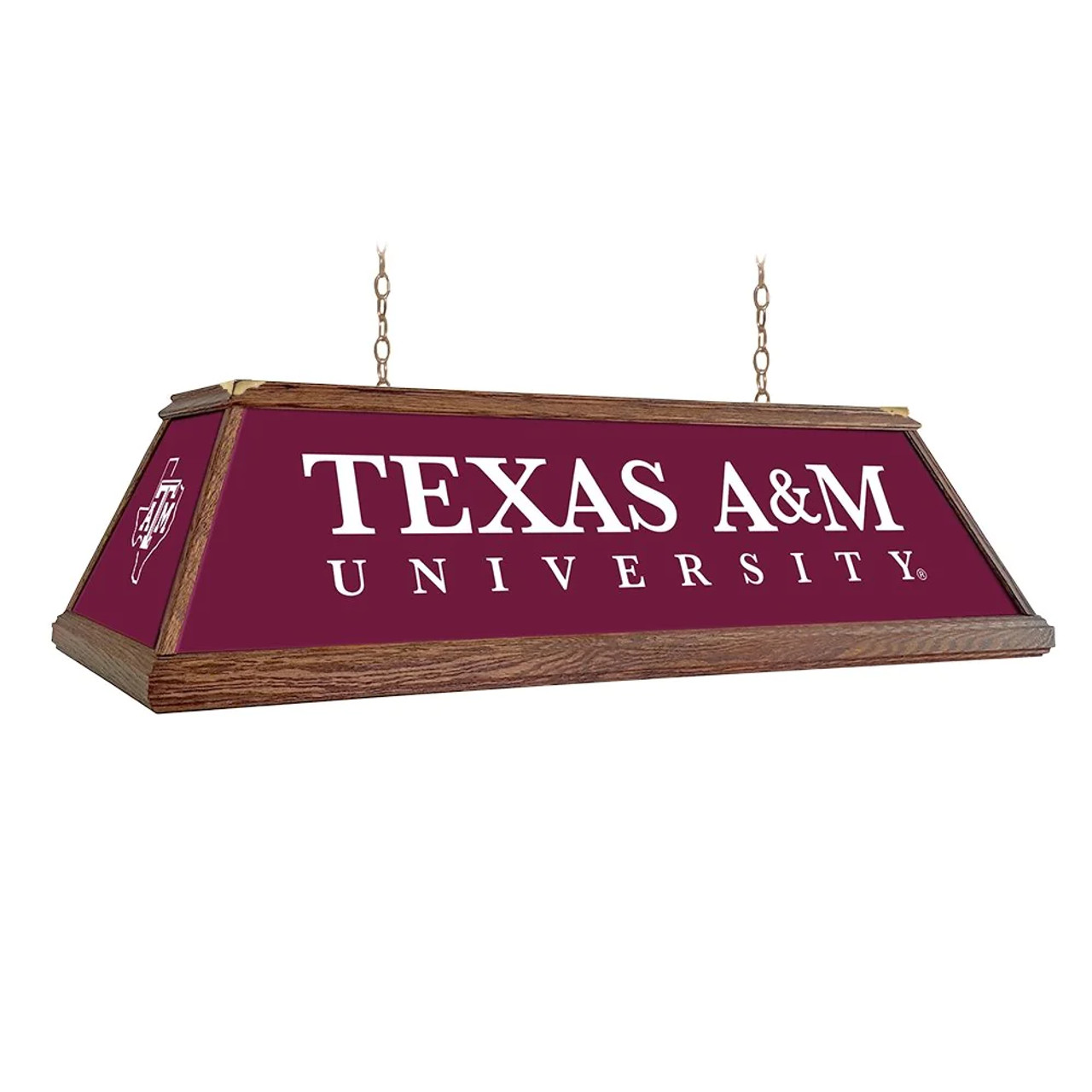 Texas, TX, TEX, A&M, Aggies, Premium, Wood, Billiard, Pool, Table, Light, Lamp, NCTXAM-330-01A, NCTXAM-330-01B, The Fan-Brand, 697842108607