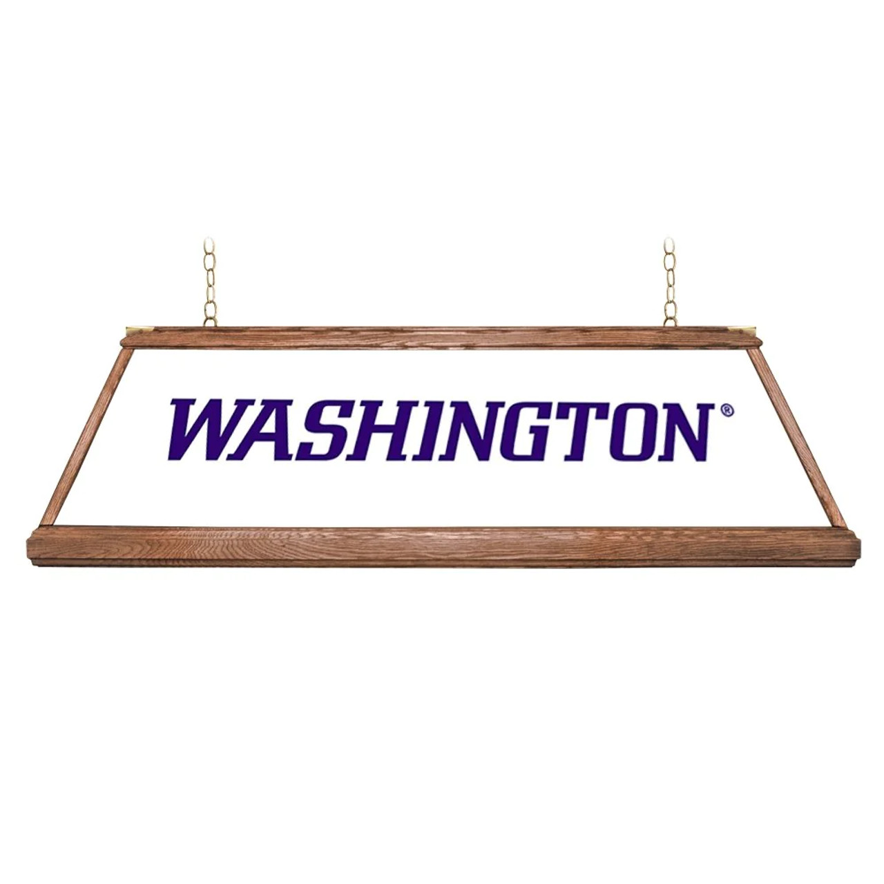 Washington Huskies: Premium Wood White Pool Table Light