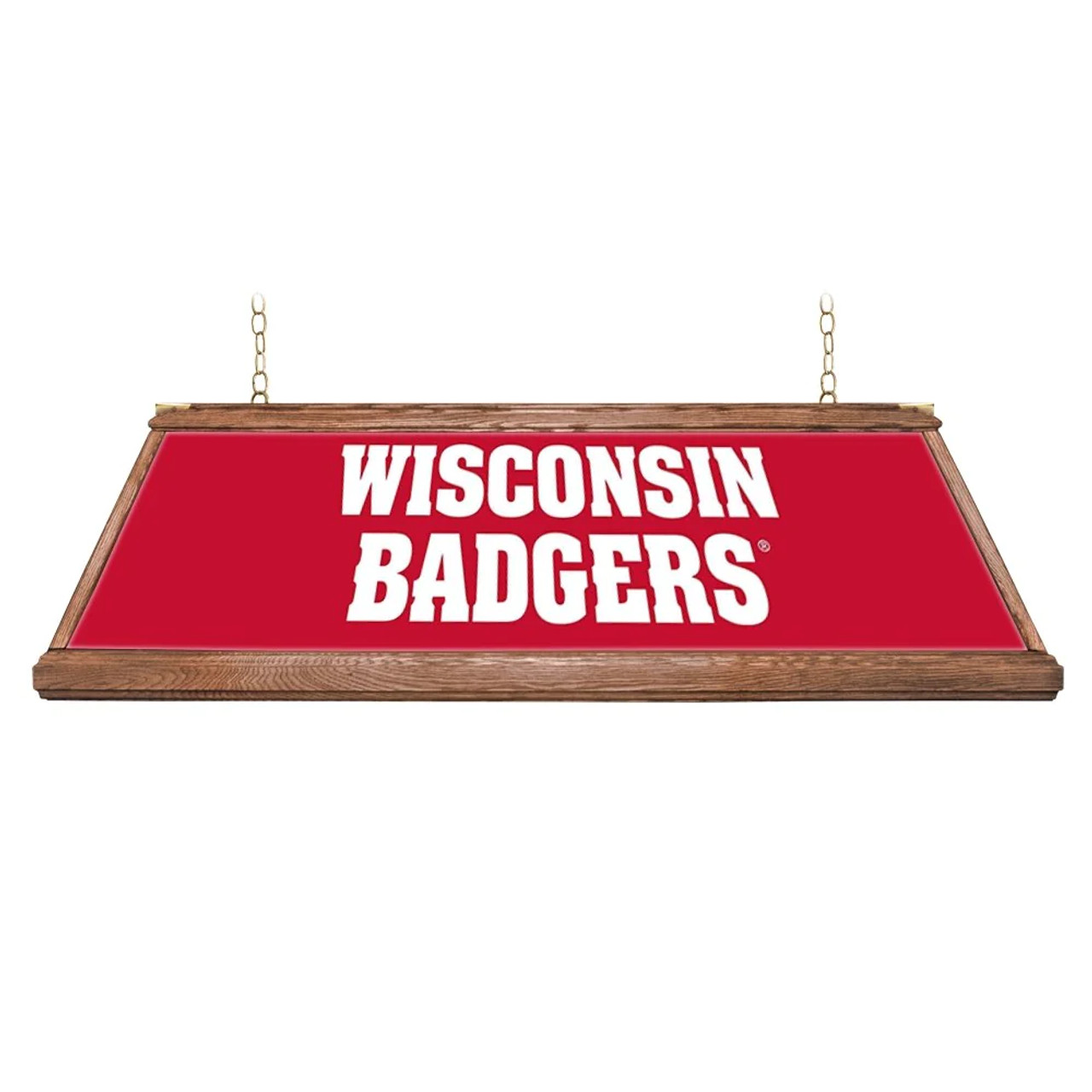 WI, Wisconsin, Badgers, Premium, Wood, Billiard, Pool, Cardinal, Red, Table, Light, Lamp, NCWISB-330-01A, NCWISB-330-01B, The Fan-Brand, 687747753682