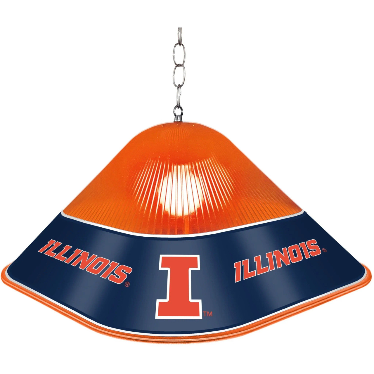 Illinois, Fighting, Illini, Game, Room, Cave, Table, Light, Lamp,NCILLI-410-01A, NCILLI-410-01B, The Fan-Brand, 687747754320