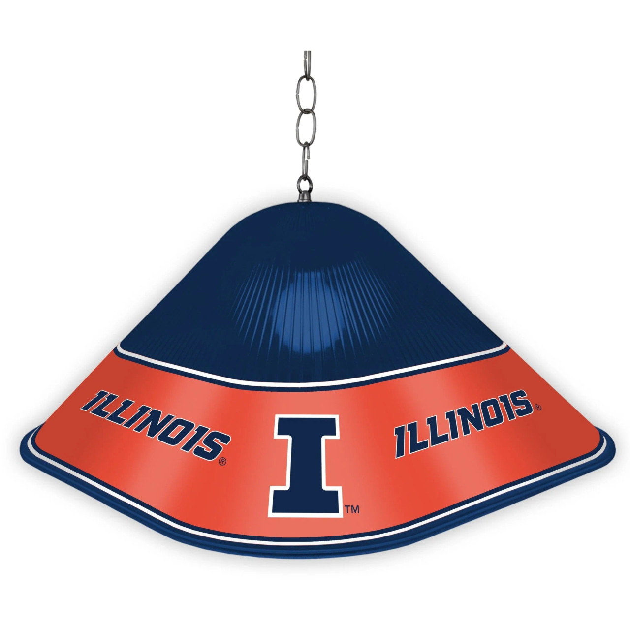 Illinois, Fighting, Illini, Game, Room, Cave, Table, Light, Lamp, NCILLI-410-01A, NCILLI-410-01B, The Fan-Brand, 687747754337