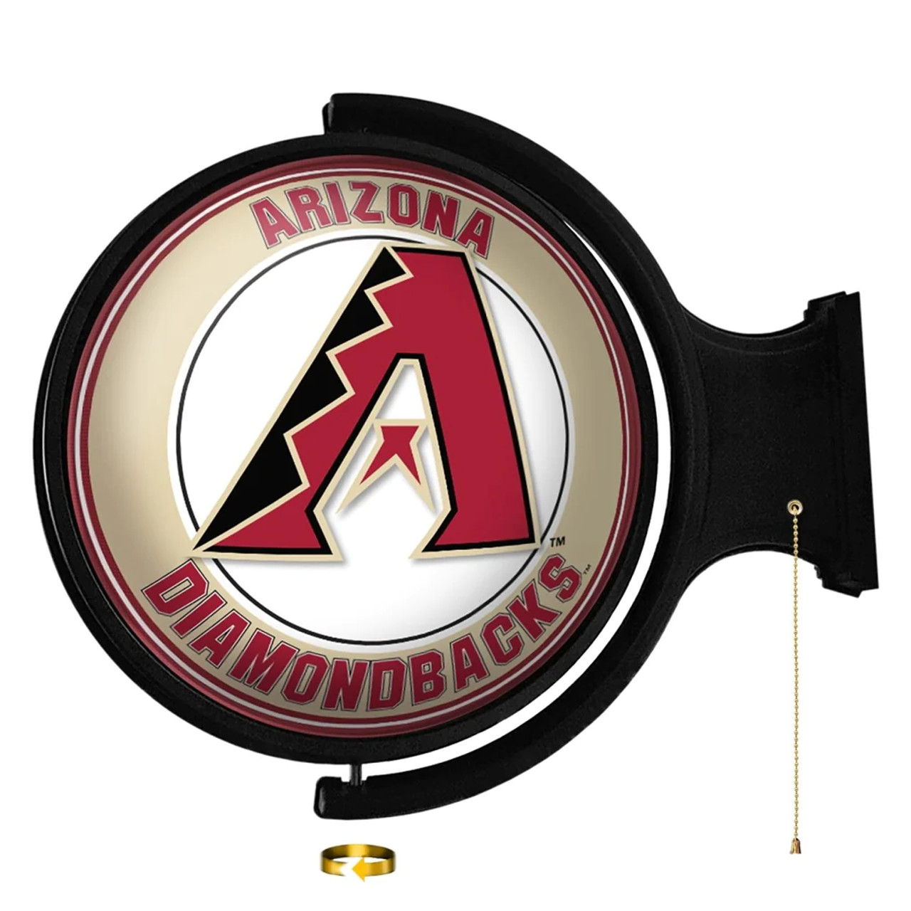 MBARIZ-115-01, Arizona, ARI, AZ,  Diamondbacks,  Original, Round, Rotating, Lighted, Wall, Sign, The Fan-Brand, 704384950103, LED
