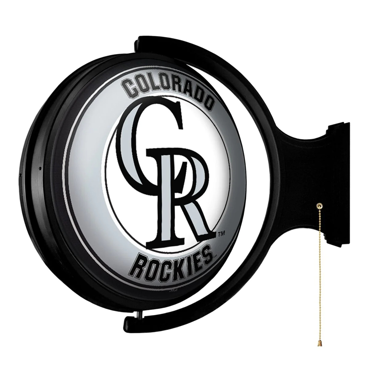 MBCOLO-115-01, COL, Colorado, Rockies,  Original, Round, Rotating, Lighted, Wall, Sign, The Fan-Brand, 704384950134, LED